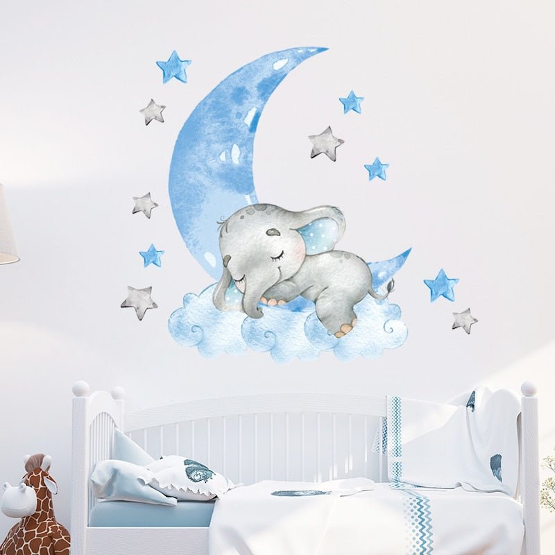 BabyElephant™ - Autocollants muraux pour chambre de bébé | bébé - Bébé Vagabond