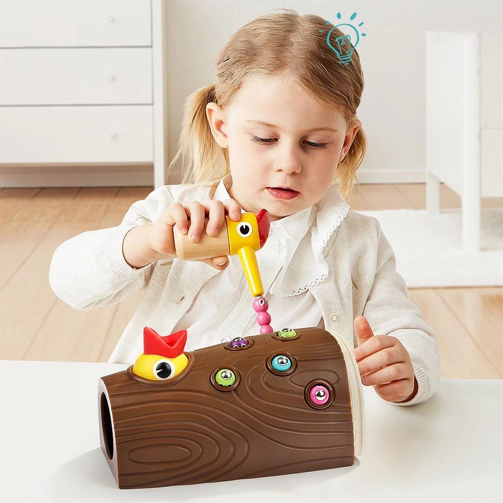 FeedingBird™ - Jouets magnétique attrape - ver | Jeux enfants - Bébé Vagabond