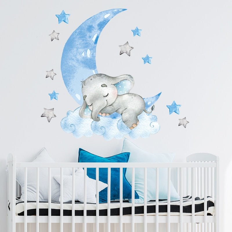 BabyElephant™ - Autocollants muraux pour chambre de bébé | bébé - Bébé Vagabond