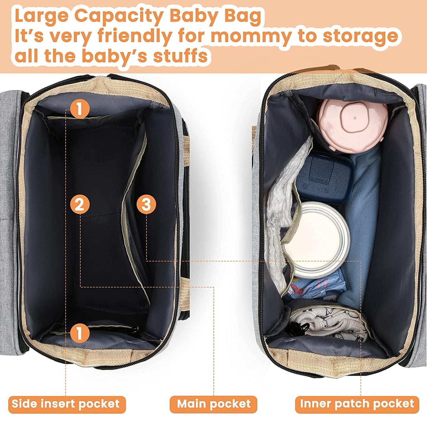 Sac à langer portatif | Berceau de voyage BabyNappy™ - Bébé Vagabond