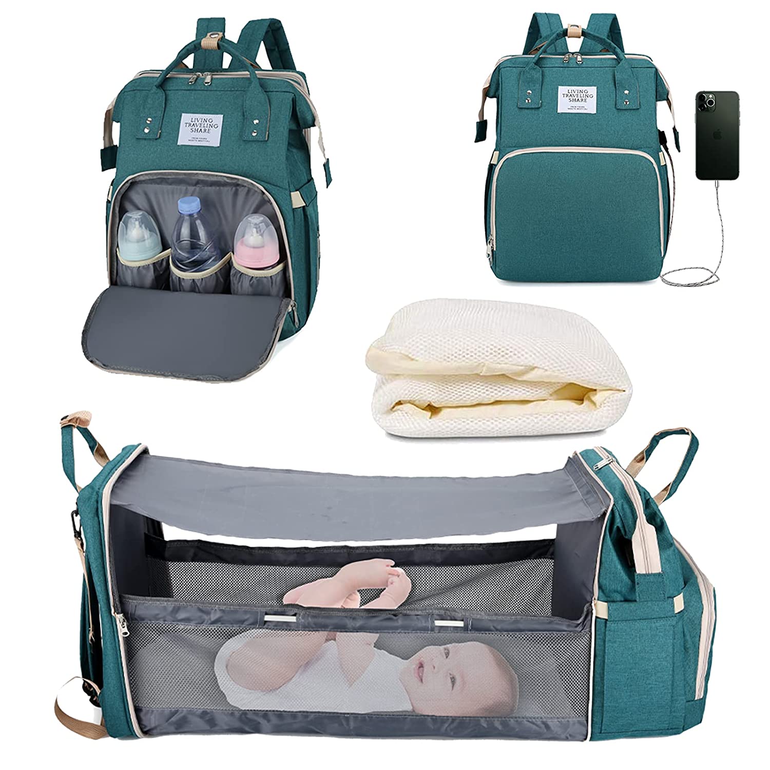 Sac à langer portatif | Berceau de voyage BabyNappy™ - Bébé Vagabond